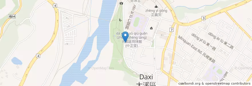 Mapa de ubicacion de 大溪中正公園 en تايوان, تاو يوان, 大溪區.