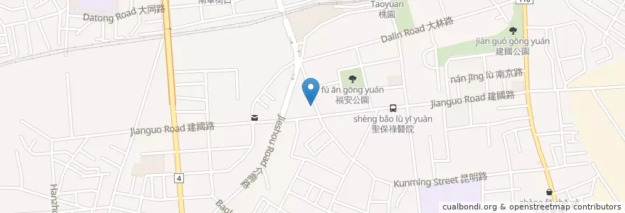 Mapa de ubicacion de 福豐公園 en Taiwan, 桃園市, 桃園區.