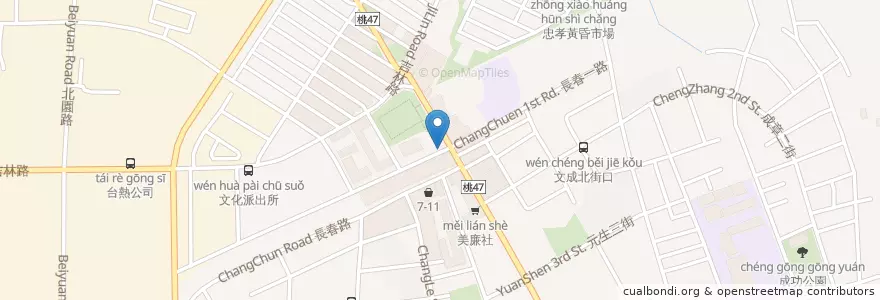 Mapa de ubicacion de 內壢文化公園 en 臺灣, 桃園市, 中壢區.