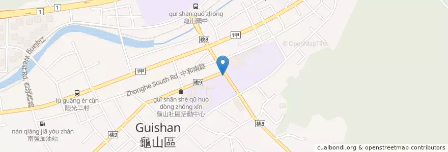 Mapa de ubicacion de 龜山國小 en Тайвань, Таоюань, 龜山區.