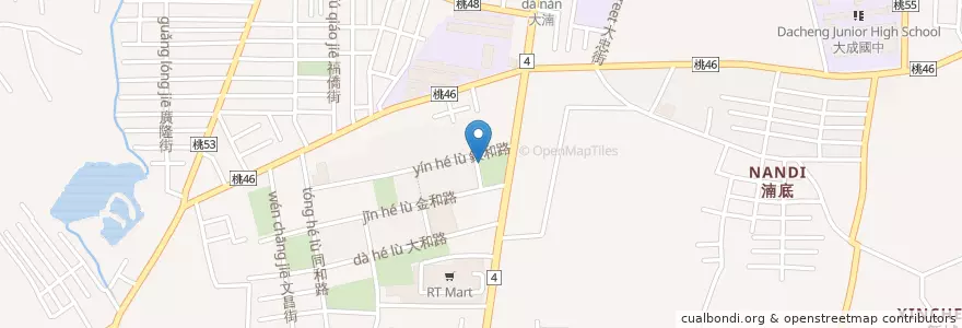 Mapa de ubicacion de 大和休閒廣場 en 타이완, 타오위안 시, 바더 구.