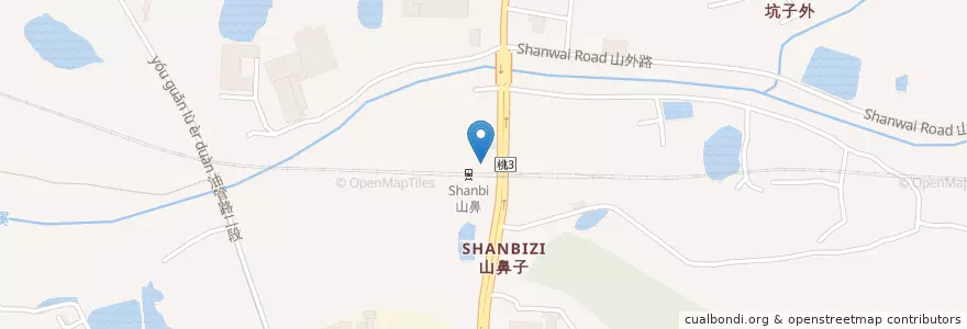 Mapa de ubicacion de 捷運山鼻站(A10) en تايوان, تاو يوان, 蘆竹區.