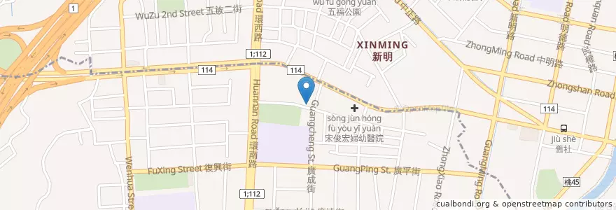 Mapa de ubicacion de 平鎮區婦幼館 en Taiwan, 桃園市, 平鎮區, 中壢區.