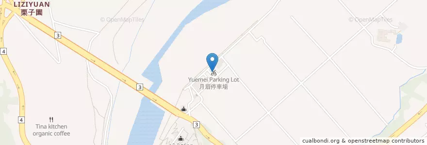 Mapa de ubicacion de 月眉停車場 en Taiwan, 桃園市, 大溪區.