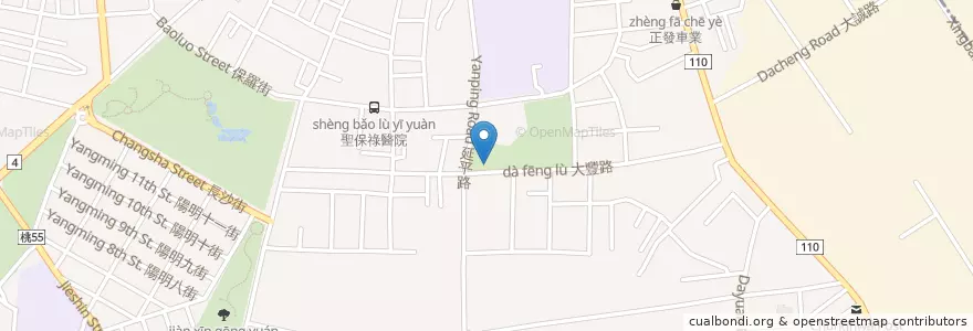 Mapa de ubicacion de 桃園延平公園 en Тайвань, Таоюань, 桃園區.
