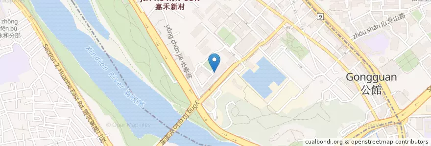 Mapa de ubicacion de 水源階梯教室 en Taiwán, Nuevo Taipéi, Taipéi.