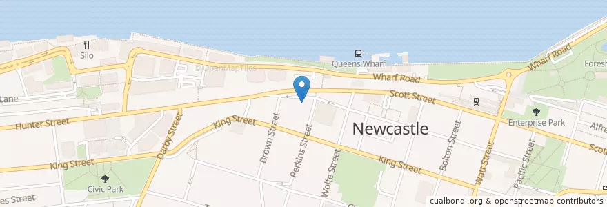 Mapa de ubicacion de St George en オーストラリア, ニューサウスウェールズ, Newcastle City Council, Newcastle-Maitland.