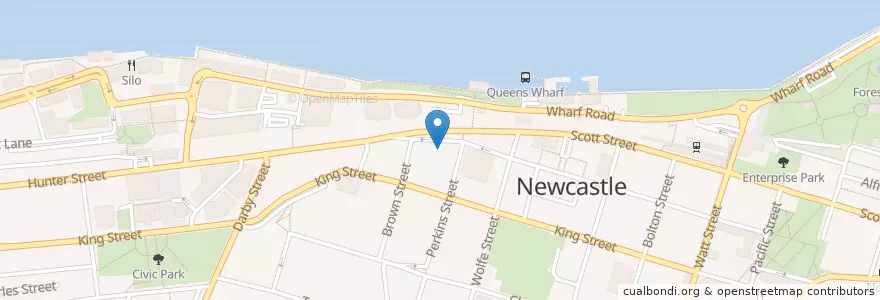 Mapa de ubicacion de Newcastle Family Practise en Australië, Nieuw-Zuid-Wales, Newcastle City Council, Newcastle-Maitland.