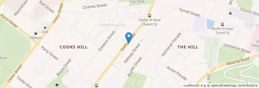 Mapa de ubicacion de Grind en Australia, New South Wales, Newcastle City Council, Newcastle-Maitland.