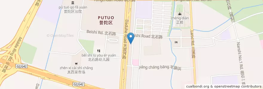 Mapa de ubicacion de 中国银行BOC en Çin, Şanghay, Putuo.