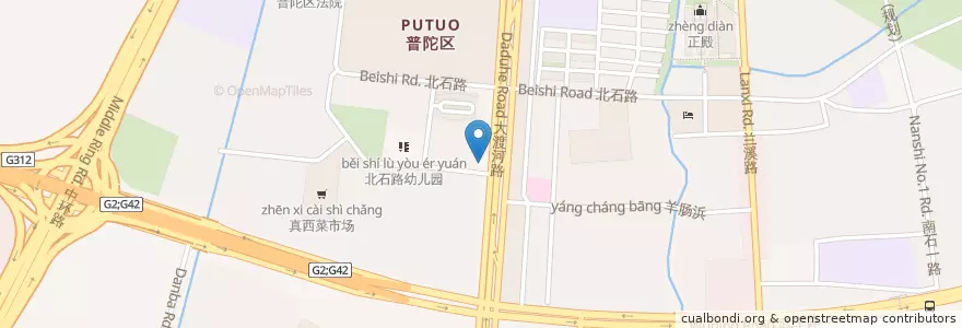 Mapa de ubicacion de 苏武牧羊 en China, Shanghai, Putuo.