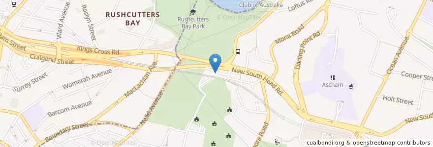 Mapa de ubicacion de Crystal Car Wash café en Australië, Nieuw-Zuid-Wales, Sydney, Woollahra Municipal Council.