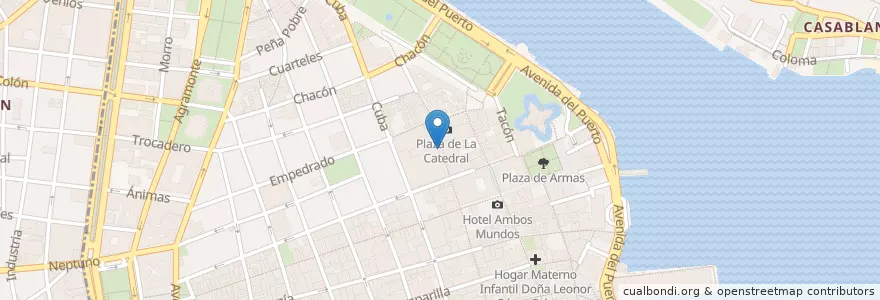 Mapa de ubicacion de Génesis en Cuba, La Havane, La Habana Vieja.