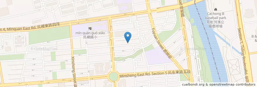 Mapa de ubicacion de 那良麵 en Taïwan, Nouveau Taipei, Taipei, District De Songshan.