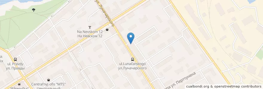 Mapa de ubicacion de Социальная аптека 12 en Russland, Föderationskreis Nordwest, Republik Karelien, Прионежский Район, Петрозаводский Городской Округ.