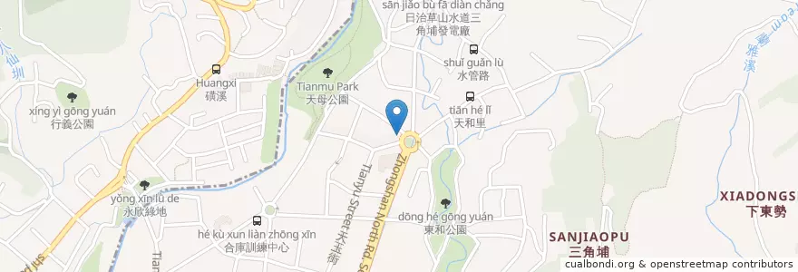 Mapa de ubicacion de 光華巴士天西調度站 en Taiwan, 新北市, Taipei, 北投區, 士林區.