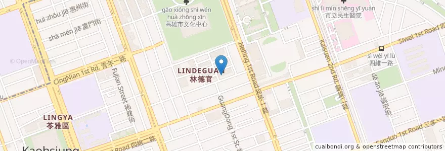 Mapa de ubicacion de 娜米咖哩屋 en Taiwan, Kaohsiung, 苓雅區.