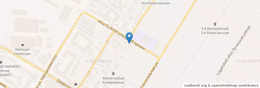 Mapa de ubicacion de Доктор Айболит en Russie, District Fédéral Sibérien, Oblast D'Omsk, Омский Район, Городской Округ Омск.