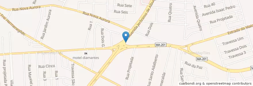 Mapa de ubicacion de farmácia 24h en البَرَازِيل, المنطقة الشمالية الشرقية, مارانهاو, Região Geográfica Intermediária De São Luís, Microrregião Da Aglomeração Urbana De São Luís, ساو لويز.