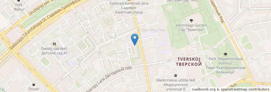 Mapa de ubicacion de Юнифарма en Rusland, Centraal Federaal District, Moskou, Центральный Административный Округ, Тверской Район.