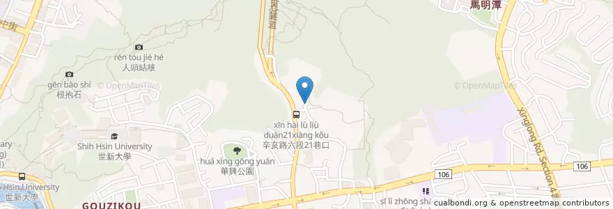 Mapa de ubicacion de 地下停車場入口 en 臺灣, 新北市, 臺北市, 文山區.