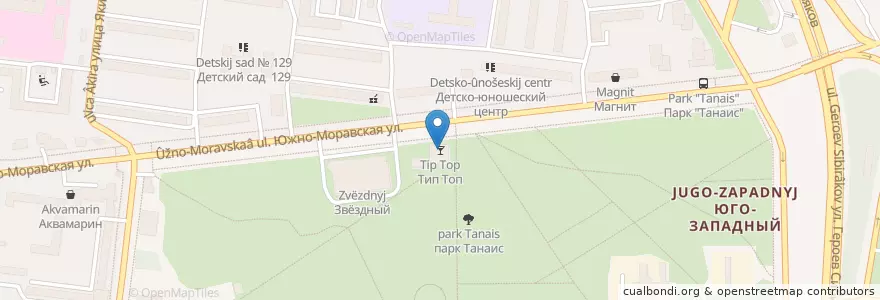 Mapa de ubicacion de Тип Топ en Rusia, Distrito Federal Central, Óblast De Vorónezh, Городской Округ Воронеж.