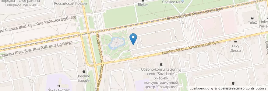 Mapa de ubicacion de Cofix en Russie, District Fédéral Central, Moscou, Северо-Западный Административный Округ.