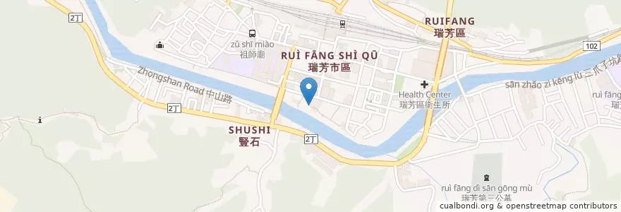 Mapa de ubicacion de 豐味肉羹 en 타이완, 신베이 시, 루이팡 구.