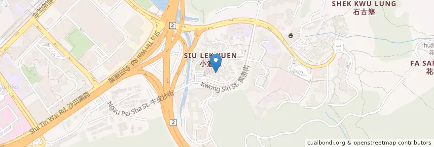 Mapa de ubicacion de 吳氏家祠 en 中国, 广东省, 香港, 新界, 沙田區.