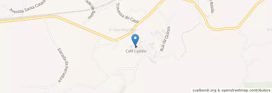 Mapa de ubicacion de Café Castelo en 포르투갈, 노르트 지방, 포르투, Tâmega E Sousa, Lousada, Meinedo.