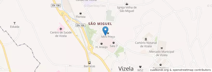 Mapa de ubicacion de ZON Lusomundo Forum Vizela en Portugal, Norte, Braga, Ave, Vizela, Caldas De Vizela.