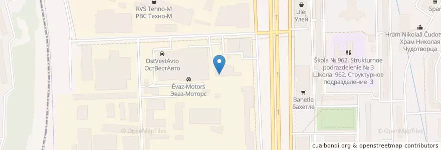 Mapa de ubicacion de Легион моторс en Rússia, Distrito Federal Central, Москва, Северо-Восточный Административный Округ, Район Отрадное.