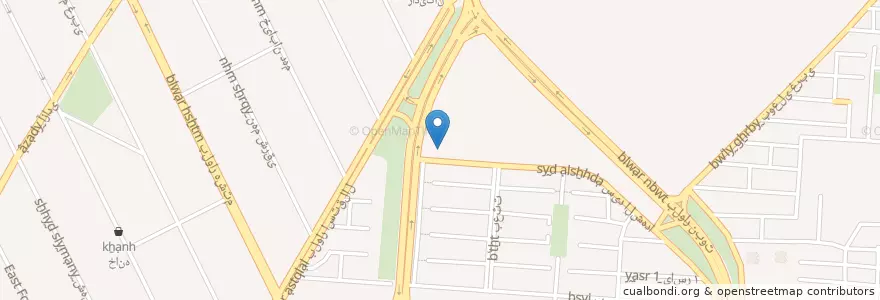 Mapa de ubicacion de درمانگاه سید الشهدا en Irão, استان البرز, شهرستان کرج, بخش مرکزی شهرستان کرج, کرج.