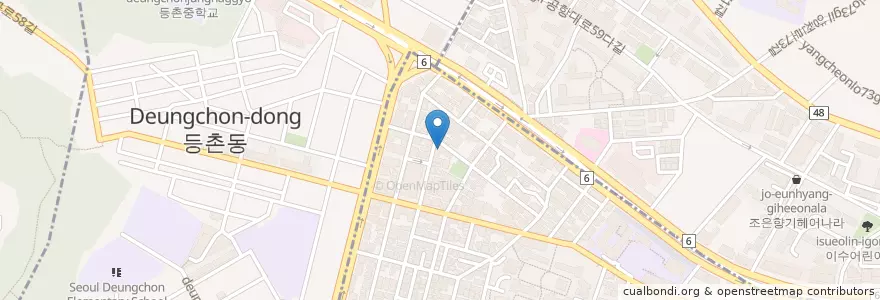 Mapa de ubicacion de 부림해물손수제비 en Corea Del Sud, Seul, 양천구, 목3동.