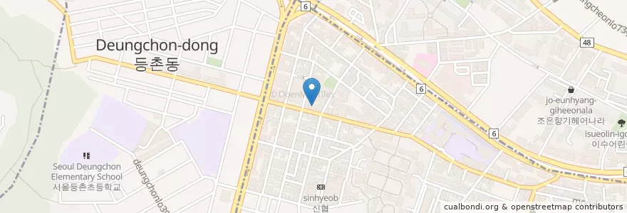 Mapa de ubicacion de 강서농협 en Korea Selatan, 서울, 양천구, 목3동.