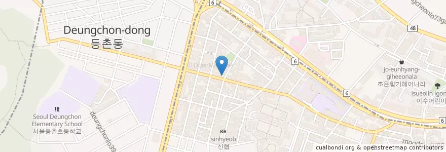 Mapa de ubicacion de 온누리약국 en Corée Du Sud, Séoul, 양천구, 목3동.