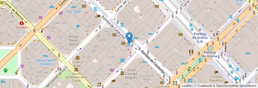 Mapa de ubicacion de 494 - Rambla Catalunya 31 en İspanya, Catalunya, Barcelona, Barcelonès, Barcelona.