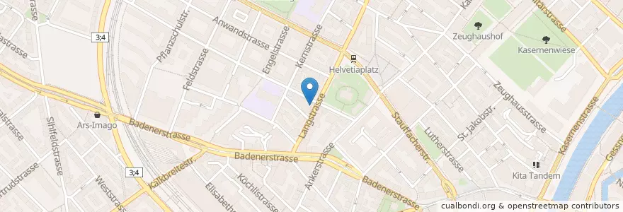 Mapa de ubicacion de ZKB Automatenbank en Svizzera, Zurigo, Distretto Di Zurigo, Zurigo.