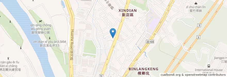 Mapa de ubicacion de 利新牙科診所 en Taiwan, 新北市, 新店區.