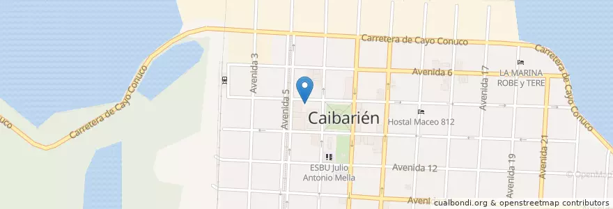 Mapa de ubicacion de Villa Blanca en Küba, Villa Clara, Caibarién, Ciudad De Caibarién.