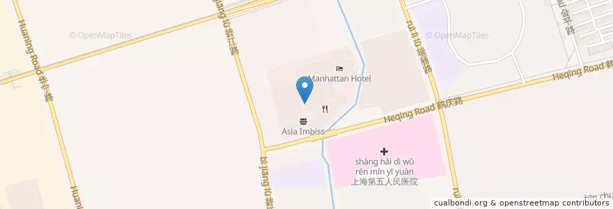 Mapa de ubicacion de Papa John's en Cina, Shanghai, Distretto Di Minhang.