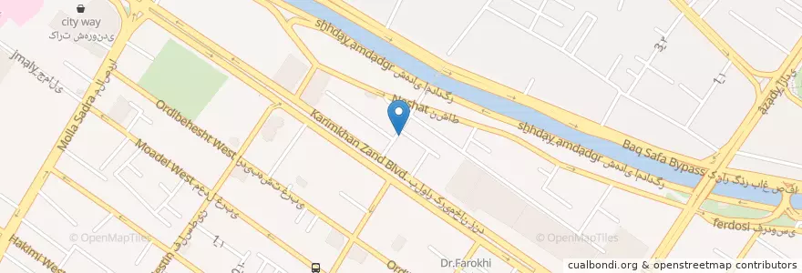 Mapa de ubicacion de داروخانه دکتر ایزد پناه en ایران, استان فارس, شهرستان شیراز, بخش مرکزی, شیراز.