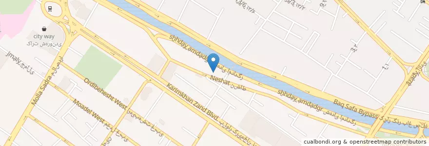 Mapa de ubicacion de مرکز مشاوره درمانی en Iran, استان فارس, شهرستان شیراز, بخش مرکزی, Shiraz.