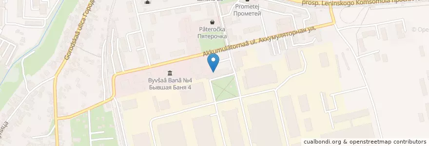 Mapa de ubicacion de Банк ЗЕНИТ en Rusland, Centraal Federaal District, Oblast Koersk, Курский Район, Городской Округ Курск.