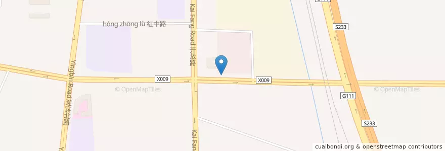 Mapa de ubicacion de 怀柔公共自行车农发地站 en 中国, 北京市, 河北省, 怀柔区 / Huairou.