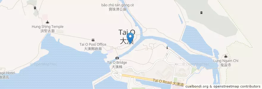 Mapa de ubicacion de 大澳餅店 en China, Hongkong, Guangdong, New Territories, 離島區 Islands District.