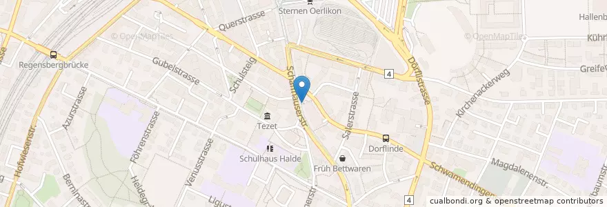 Mapa de ubicacion de Bancomat Raiffeisen en Suíça, Zurique, Bezirk Zürich, Zürich.