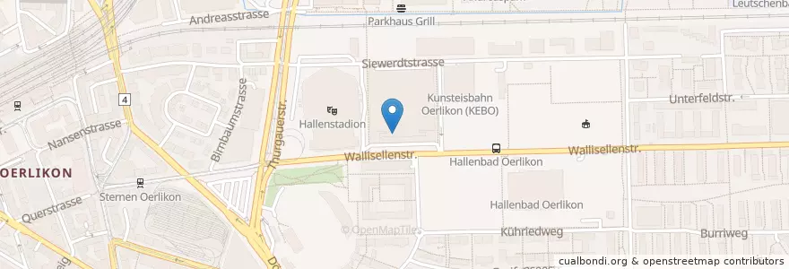 Mapa de ubicacion de Bancomat ZKB en Switzerland, Zurich, District Zurich, Zurich.