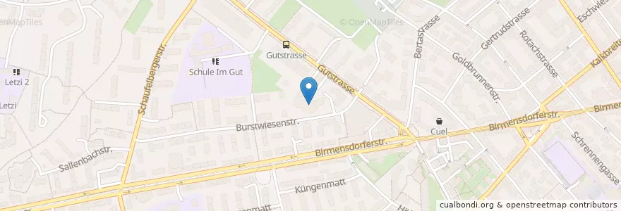 Mapa de ubicacion de Seniorama Burstwiese en Suisse, Zurich, District De Zurich, Zurich.