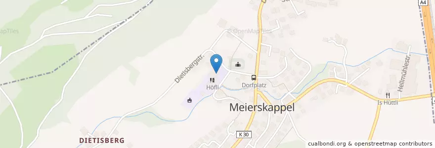 Mapa de ubicacion de Primarschule Meierskappel en Suiza, Lucerna, Meierskappel.